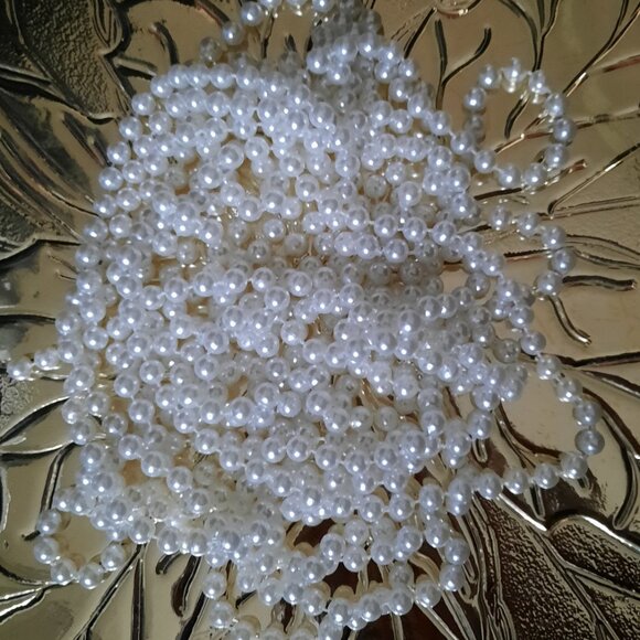 36' Pearl Bead Christmas Tree Garland - Picture 2 of 3